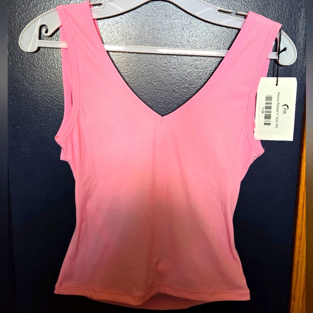 Zyia Peony ribbed tank. Medium NWT.